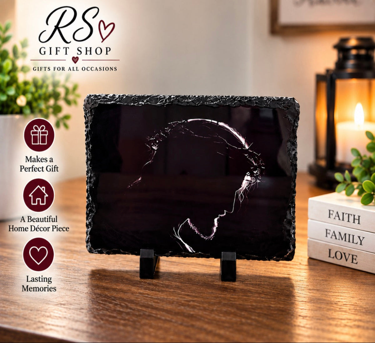 Jesus Slate Plaque – Inspirational Home Décor